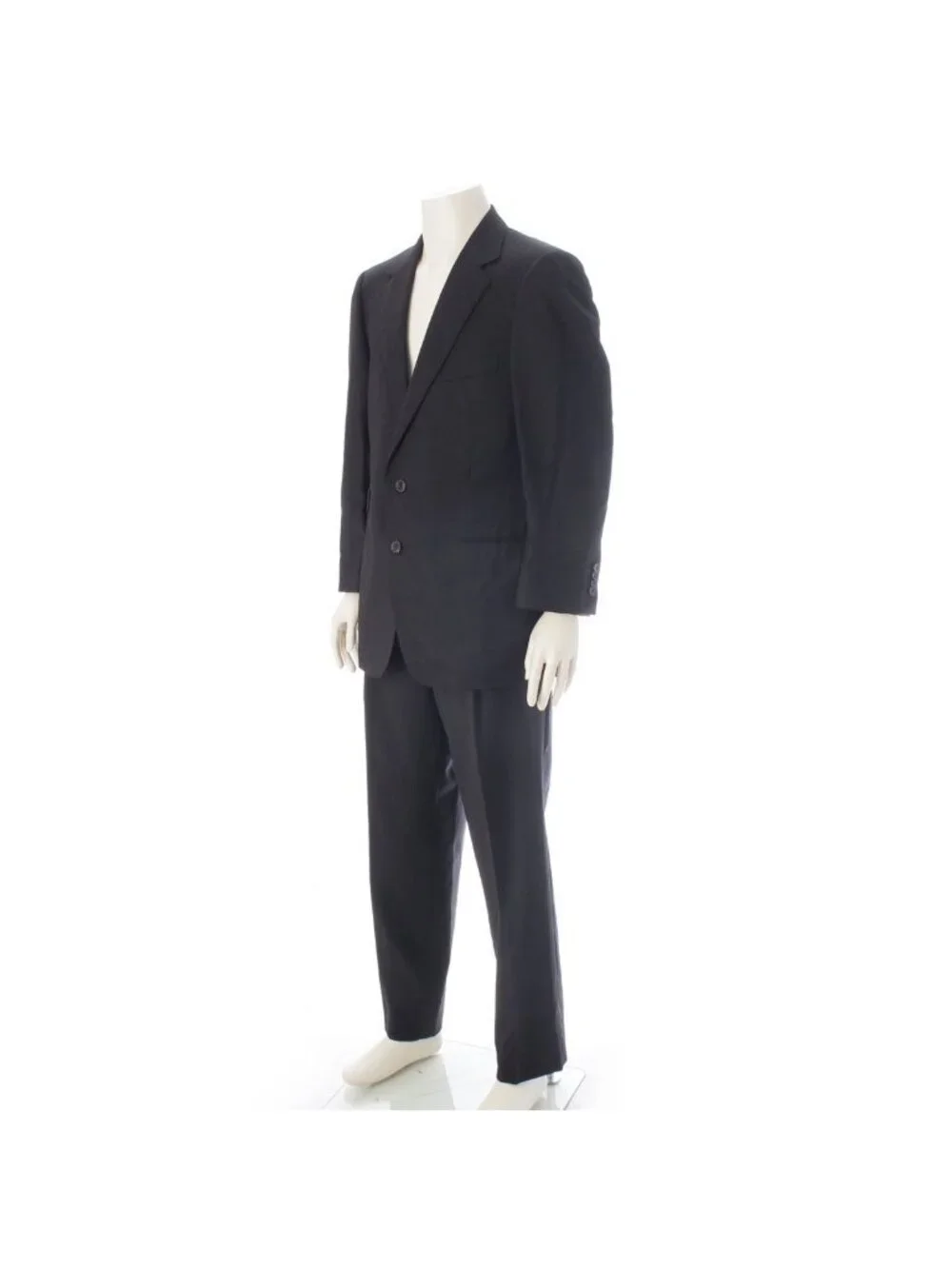 Gucci Era Collection Wool Set Suit Pinstripe Black 52